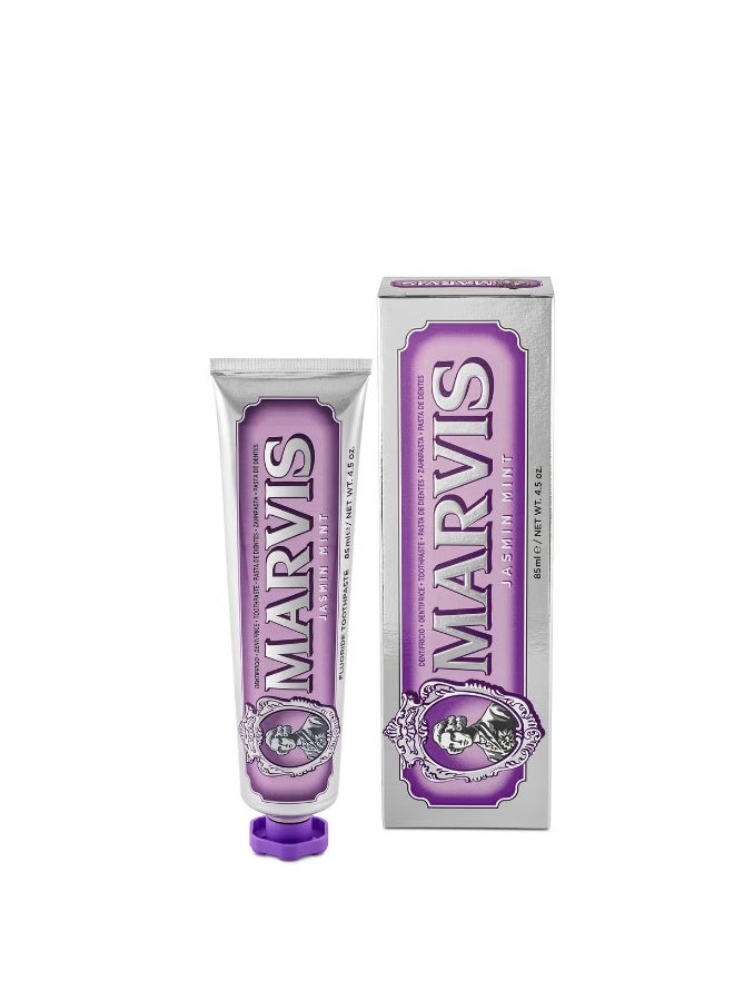 MARVIS Jasmin Mint Toothpaste 85 ml — Fluoride & Xylitol, Gentle Clean, Fresh Breath - Image 1