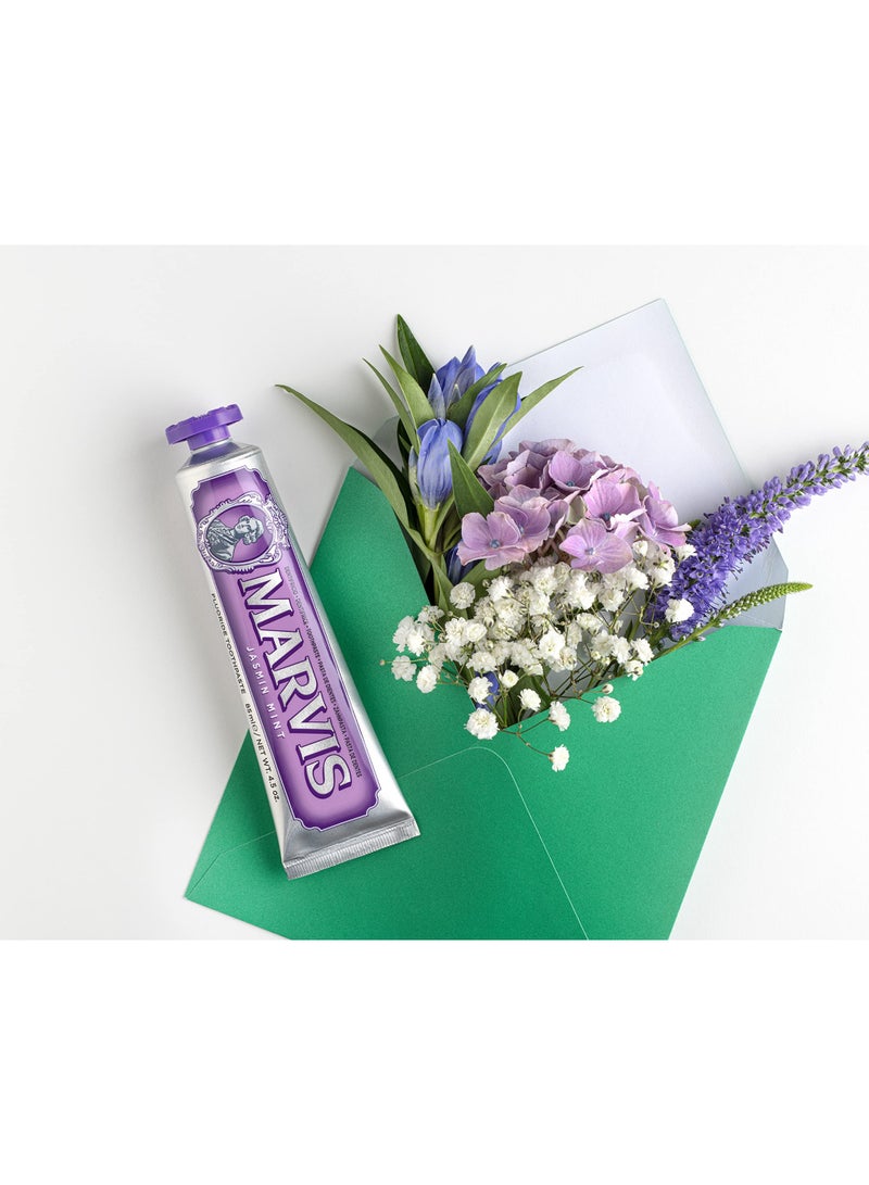 MARVIS Jasmin Mint Toothpaste 85 ml — Fluoride & Xylitol, Gentle Clean, Fresh Breath - Image 4