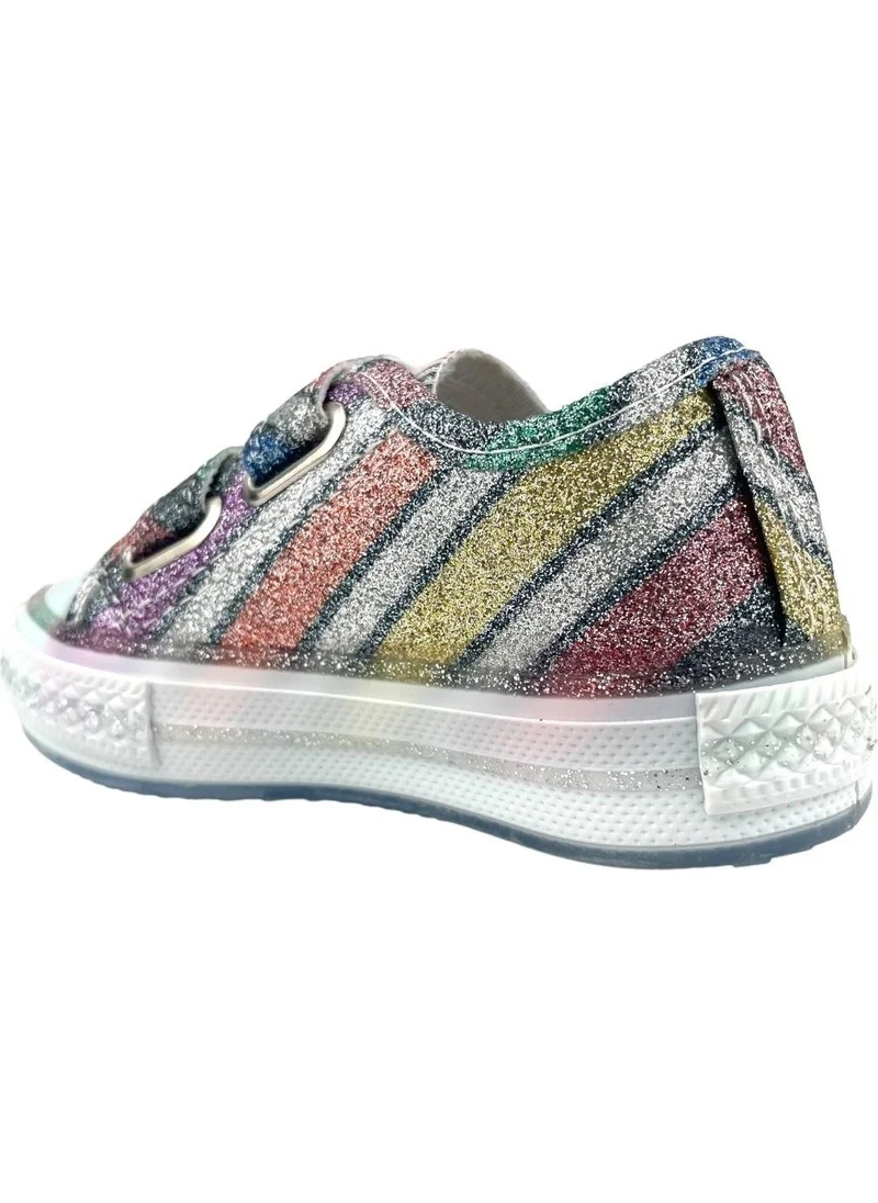 Nubebe Luminous Girls Linen Shoes Colorful Hologram