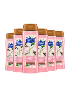 Suave Suave Moisturizing Body Wash Women, Sweet Vanilla with Vitamin E and Aloe Extracts, No Parabens, No Phthalates, 18 Oz (Pack of 6)  - Image 1