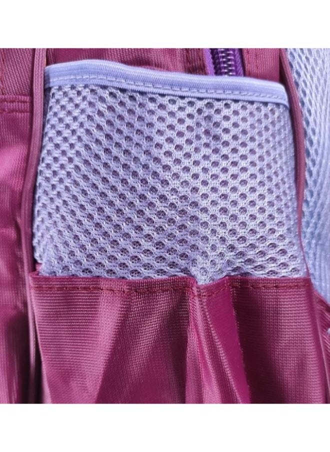 Generic - School backpack with 3 zippers for girls, 18 inches, vibrant 3D drawings, a girl and a monkey - Image 1