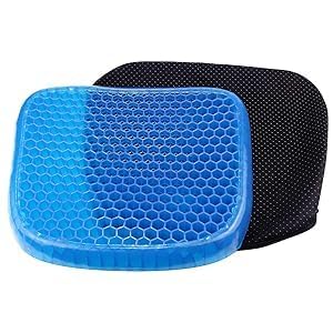 Sohansh Gel Soft Seat Cushion Sitter Soft Breathable Honeycomb Cushion Memory Seat Pillow Flex Pillow Back Support Sit On an Egg Essential Accessory for Relieve Sedentary Fatigue Sciatica