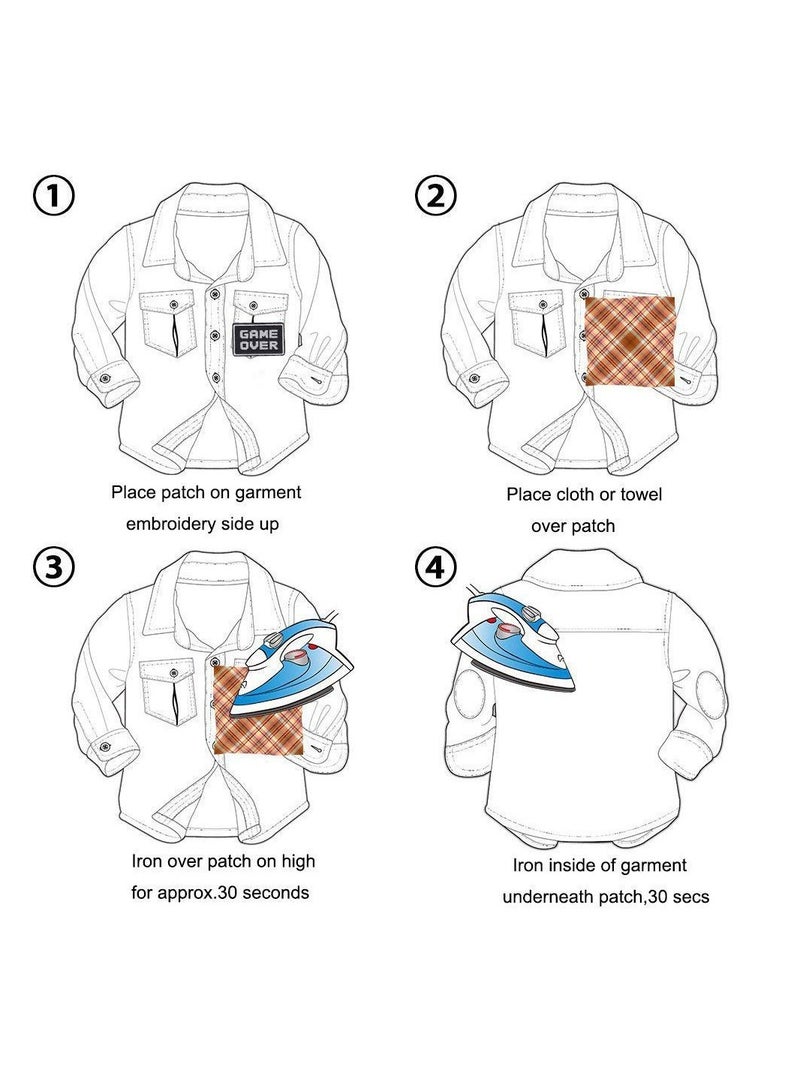 Excefore 15 Pcs Iron on Patches Universe Space Plants Colorful Applique Patches Stickers Embroidered for Clothing DIY Clothes Stickers Custom Badges - Image 2