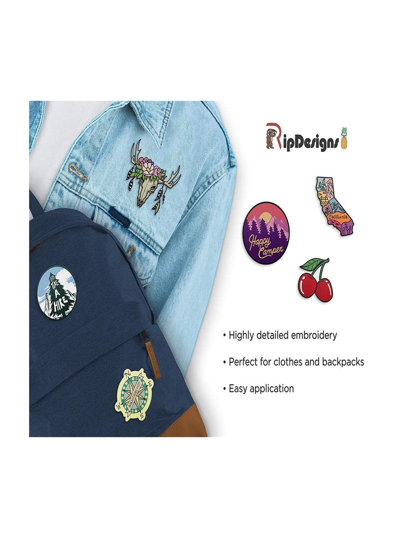 Excefore 15 Pcs Iron on Patches Universe Space Plants Colorful Applique Patches Stickers Embroidered for Clothing DIY Clothes Stickers Custom Badges - Image 3