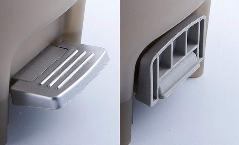 MAPPLE CREATION Garbage Bin Square Plastic Trash Can with Lid 9L Step Pedal Garbage Can with Detachable Carrying Bucket Modern Creative White Trash Can for Home Office Wastebasket - Image 5