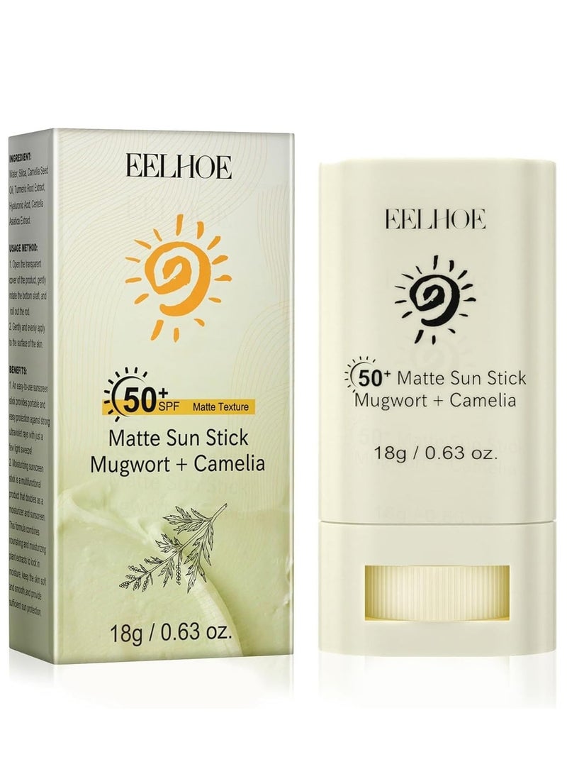 إيلهو عصا الشمس، عصا الشمس مات من جوسون، عصا واقي الشمس غير اللامع، واقي الشمس بحمض الهيالورونيك، واقي الشمس للوجه SPF 50، عصا واقي الشمس للبشرة الدهنية، واقي شمس بحجم السفر للنساء، حماية من الضوء الأزرق 18 جرام - Image 1