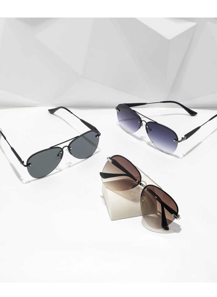 Gasin MIRAJ Series UV Protection Sunglasses, Black Frame with Solid Gray Lenses​ - Image 4