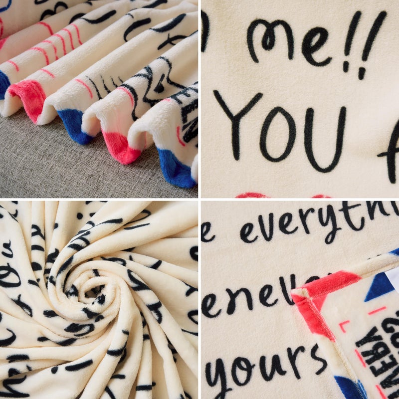 Joiedomi Birthday Gifts for Mom Soft Flannel Mom Blanket for Mothers Day Anniversary from Daughter Son 50" x 60" Ivory White - Image 4