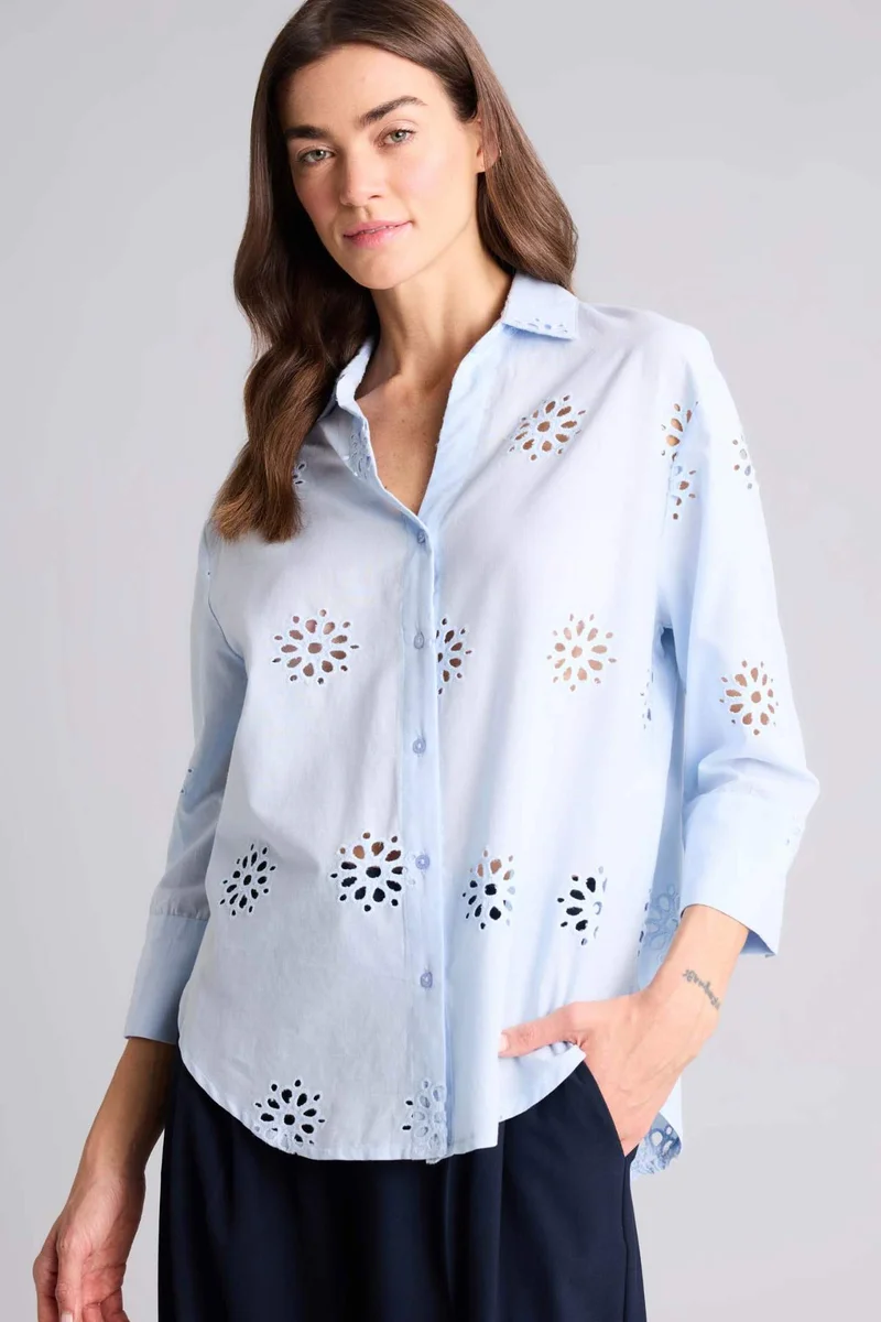 Defacto Embroidered Oversize Shirt