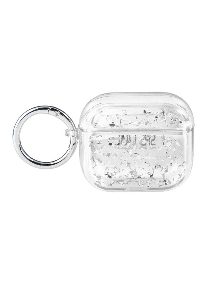 Generic - Case Cover For AirPods Pro Silver Foil Epoxy Bluetooth Earphone Protective Case Transparent - Image 1