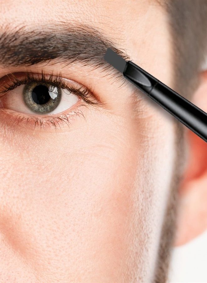 GENTLEHOMME Mens Eyebrow Pencil Gray, Easily Shape Define Fill Eyebrows or Facial Hair, 2 in 1 brush and ultra-thin pencil, Waterproof Smudge Proof Sweat-proof … (Gray) - Image 5