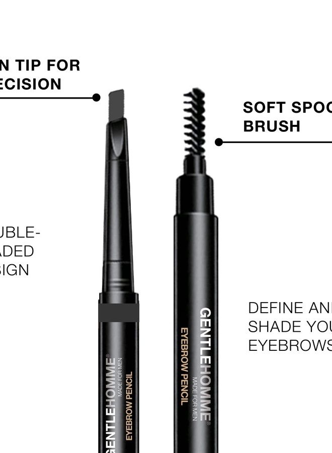 GENTLEHOMME Mens Eyebrow Pencil Gray, Easily Shape Define Fill Eyebrows or Facial Hair, 2 in 1 brush and ultra-thin pencil, Waterproof Smudge Proof Sweat-proof … (Gray) - Image 4