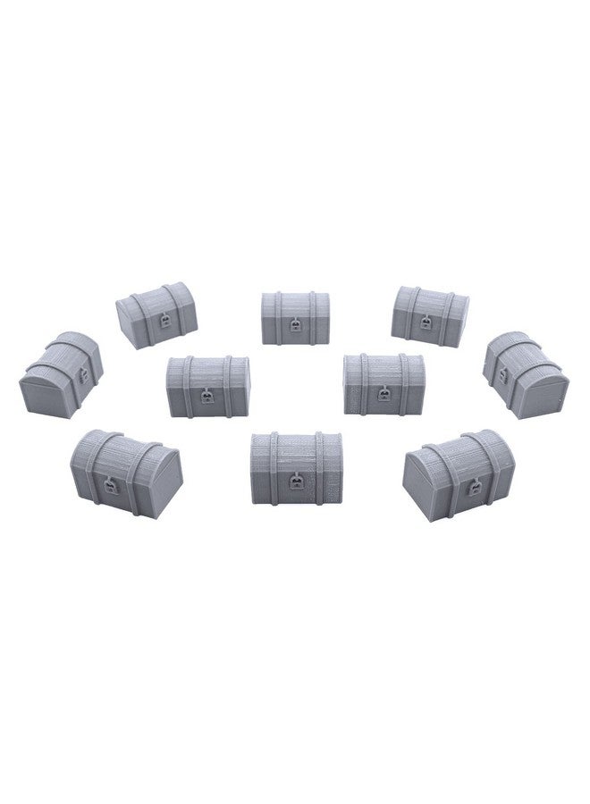 EnderToys Chests - Miniature Terrain Set - 28mm Scale Scenery - Tabletop Wargaming Minis - Dungeon Accessories - RPG Fantasy Dragon Game Models - Figures for Battle Grid Mats - Image 1
