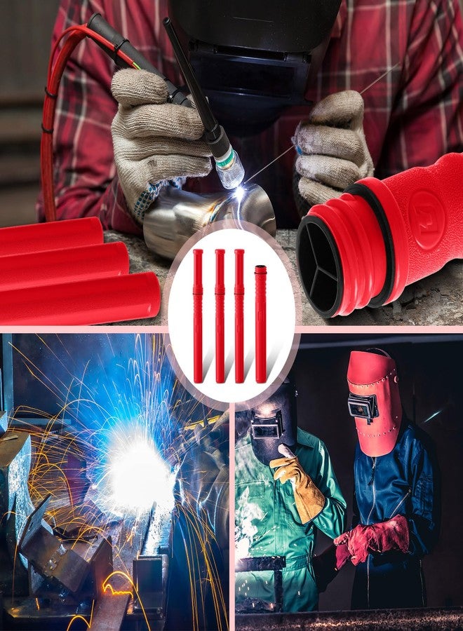 Tandefio 4 Pcs Welding Rod Storage Tube 40 Inch Tig Rod Storage Canisters Welding Electrode Holder Airproof Waterproof Container(Red) - Image 4