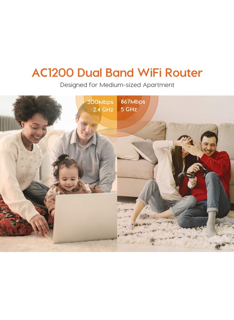 Tenda Access Point AC5 Wireless 4 Port Gigabit Ac1200 Dual-Band Wireless 5Ghz: 867Mbps + 2.4Ghz 300Mbpsfor Blazing Fast Multimedia Four 4Dbi High-Gain Antennas For Whole-Home Wifi Coverage -For Wider Wifi Coverage And Internet Stability White - Image 4