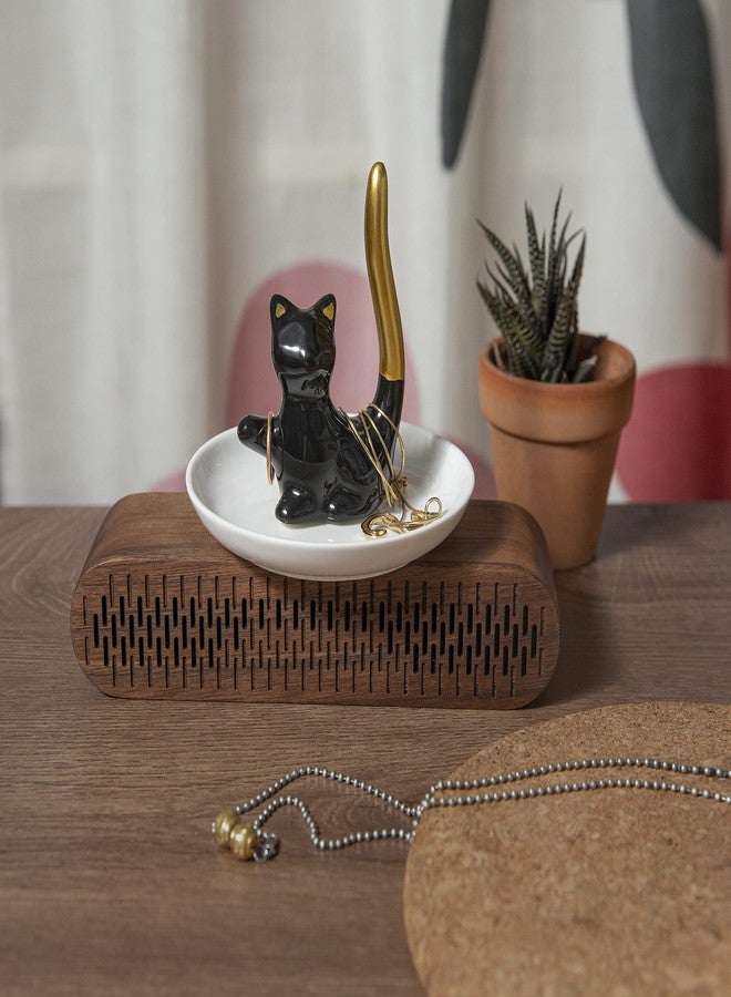Lynagert Cat Ring Holder Ceramic Jewelry Dish - Trinket Tray for Earrings and Organizer - Funny Themed Gifts for Cat Mom, Lovers, Birthday Gifts for Women - Image 2