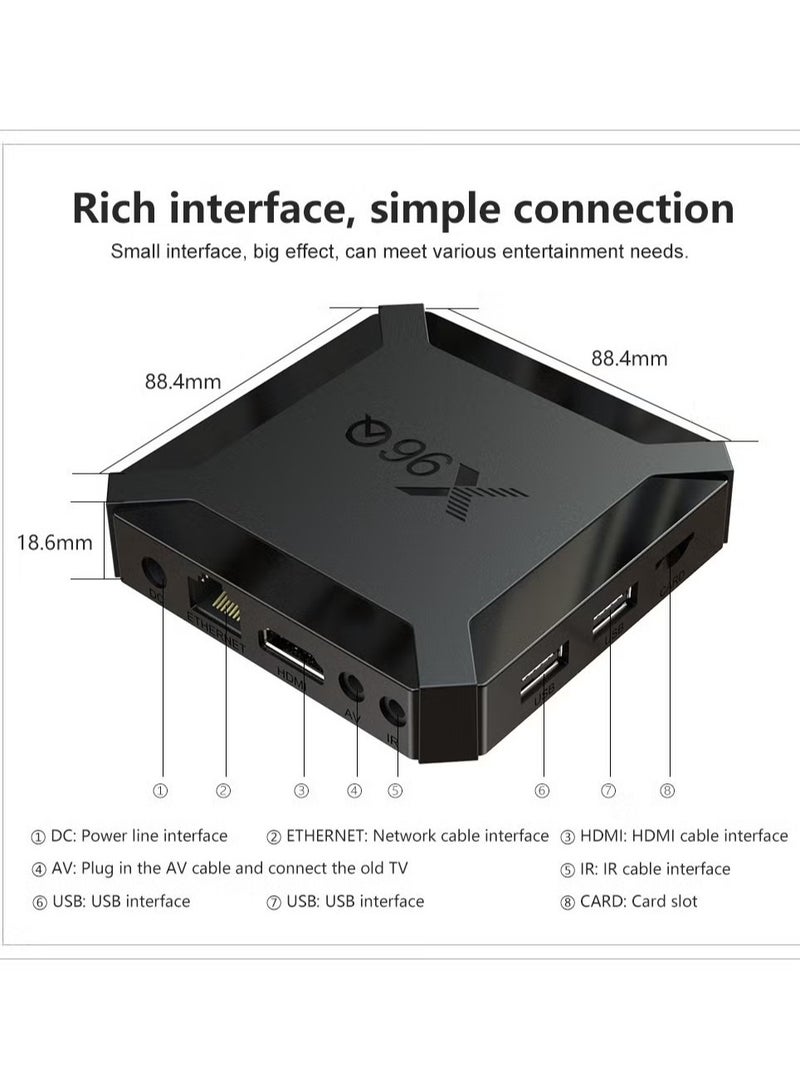 X96 X96Q 5G Smart TV Box 128GB Rom 8GB Ram 8K ultra HD 2.4GHz WiFi EU Plug TV Prefix  - Image 2