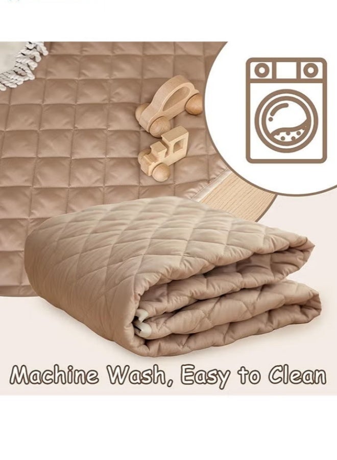 Paka Rabbit Padded play tent, children's tent, children's playhouse, toddler indoor bed tent, toys suitable for girls aged 3, 4, 5, and 6, neutral-colored playroom furniture (lights not included). - Image 5