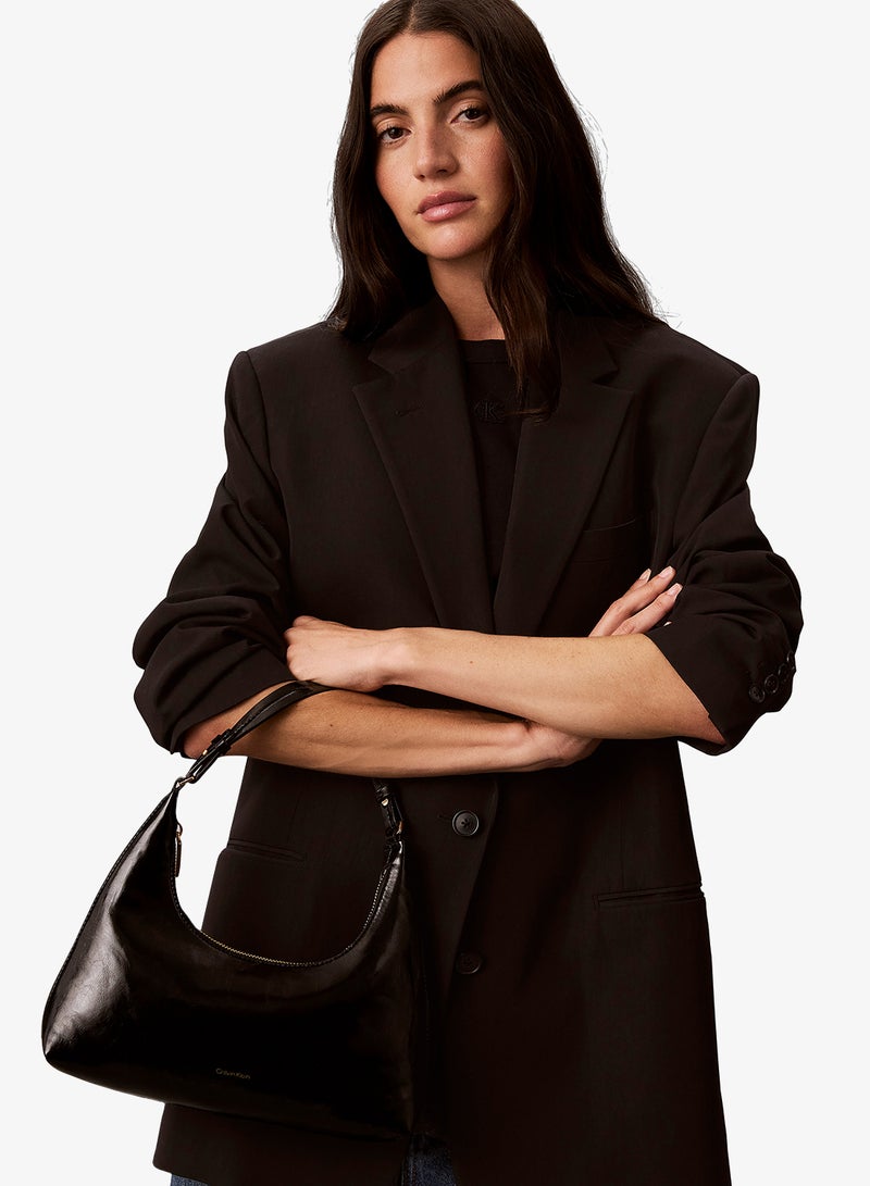 CALVIN KLEIN Foil Logo Glossy Shoulder Bag - Image 4