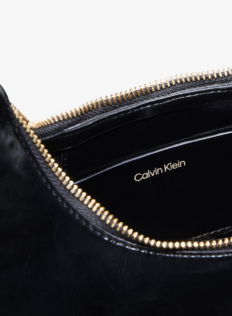 CALVIN KLEIN Foil Logo Glossy Shoulder Bag - Image 3