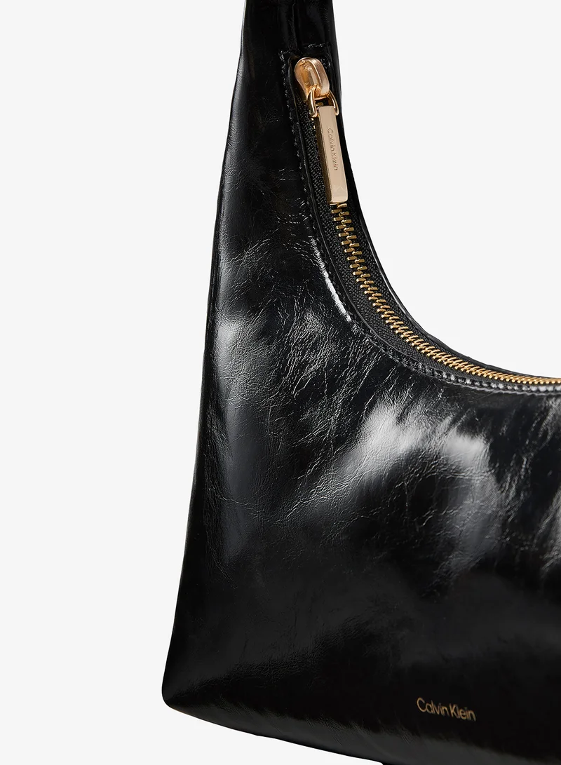 Calvin Klein Foil Logo Glossy Shoulder Bag