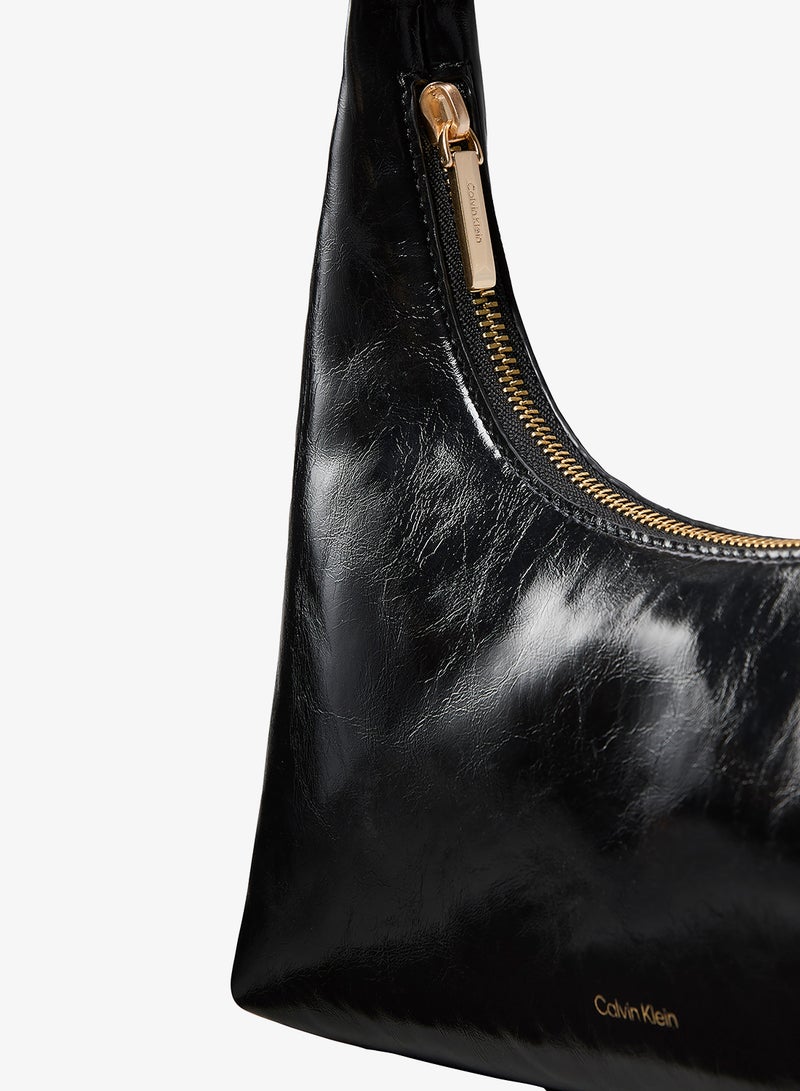 CALVIN KLEIN Foil Logo Glossy Shoulder Bag - Image 2