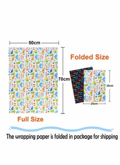KASTWAVE Gift Wrapping Paper, Recyclable Premium Gift Wrapping Paper Birthday Wrap Paper, Birthday Wrap Paper with Tags Ribbons Sticker Double for Birthday, Bridal Baby Shower, Graduations, Boy, Girl  - Image 2