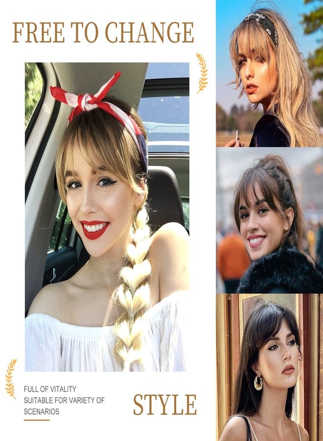 Flufymooz وصلات شعر فلوفي موز بمشبك، شعر بشري 100%، وصلات شعر بمشبك، غرة فرنسية خفيفة بمشبك مع غرة جانبية للنساء، غرة صناعية للاستخدام اليومي (غرة خفيفة بلون أشقر رمادي) - Image 5