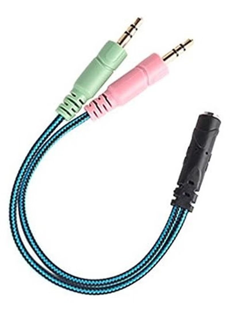 كوشن إيتش كابل مقسم سماعة وميكروفون من أنثى إلى ذكر بألوان متعددة - Image 3
