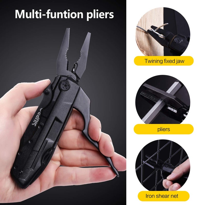 SIUPRO Multitool Pocket Knife for Men, Tactical Folding Multi Tool, Multipurpose Utility Plier Set, Valentines Day Gifts for Him Boyfriend Husband, Camping Survival Kit - Image 4