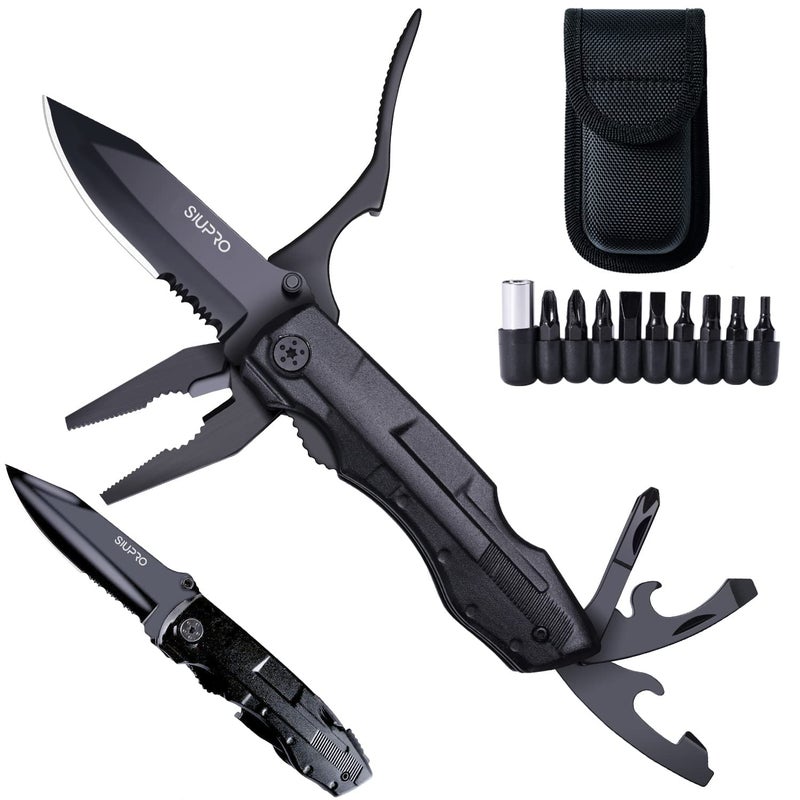 SIUPRO Multitool Pocket Knife for Men, Tactical Folding Multi Tool, Multipurpose Utility Plier Set, Valentines Day Gifts for Him Boyfriend Husband, Camping Survival Kit - Image 1