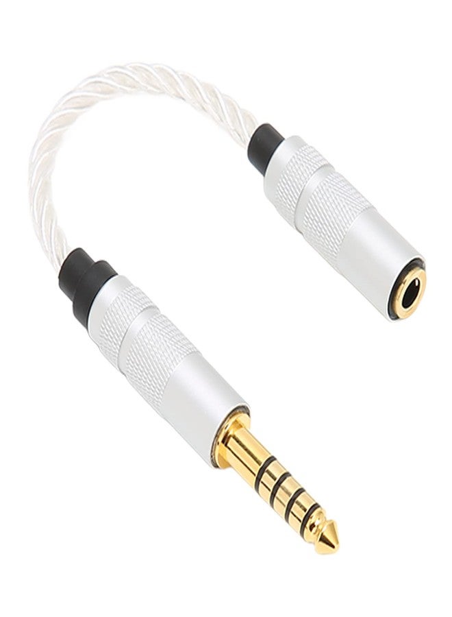 Naroote 4. 4Mm to 3. 5Mm Adapter, 15cm 4. 4 Mm to 3. 5 Mm Headphone Adapter Cable Silver Plated Copper Core Headphone Adapter Cable Professional Sound Quality for High-End DAP Players - Image 3
