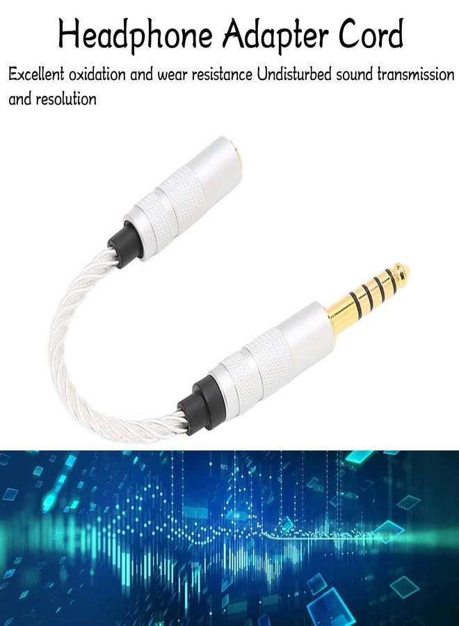 Naroote 4. 4Mm to 3. 5Mm Adapter, 15cm 4. 4 Mm to 3. 5 Mm Headphone Adapter Cable Silver Plated Copper Core Headphone Adapter Cable Professional Sound Quality for High-End DAP Players - Image 2
