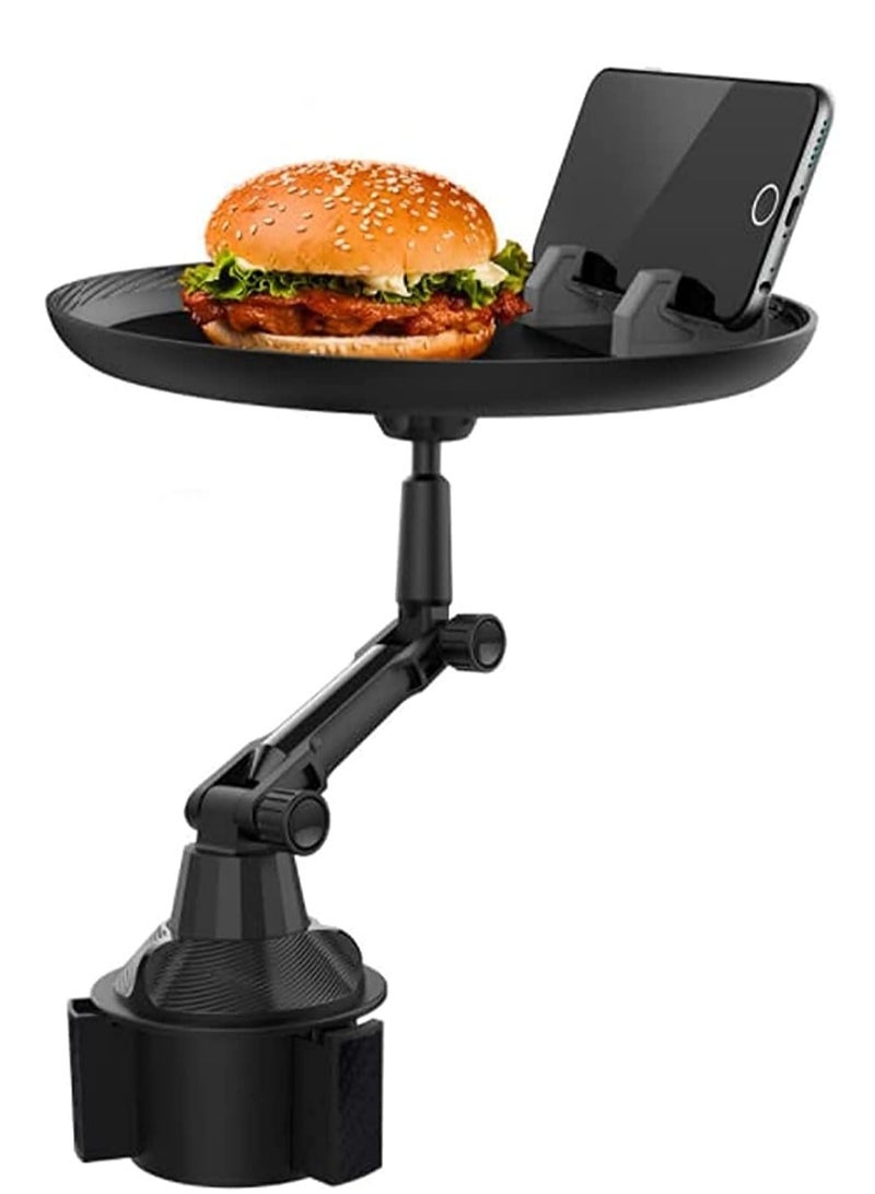 ELTRAZONE Car Trays for Eating Adjustable 360°Food Tray for Mobile Phone Slot Universal Cup Holder Fit for SUV, Truck - Image 1