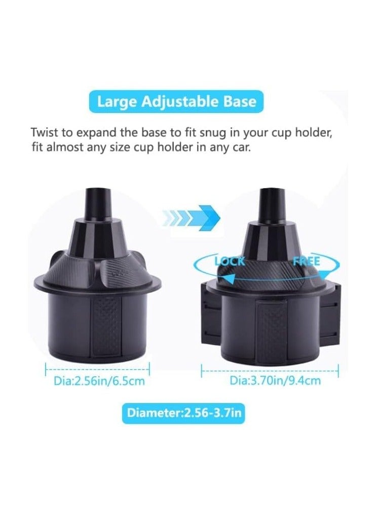 ELTRAZONE Car Trays for Eating Adjustable 360°Food Tray for Mobile Phone Slot Universal Cup Holder Fit for SUV, Truck - Image 3