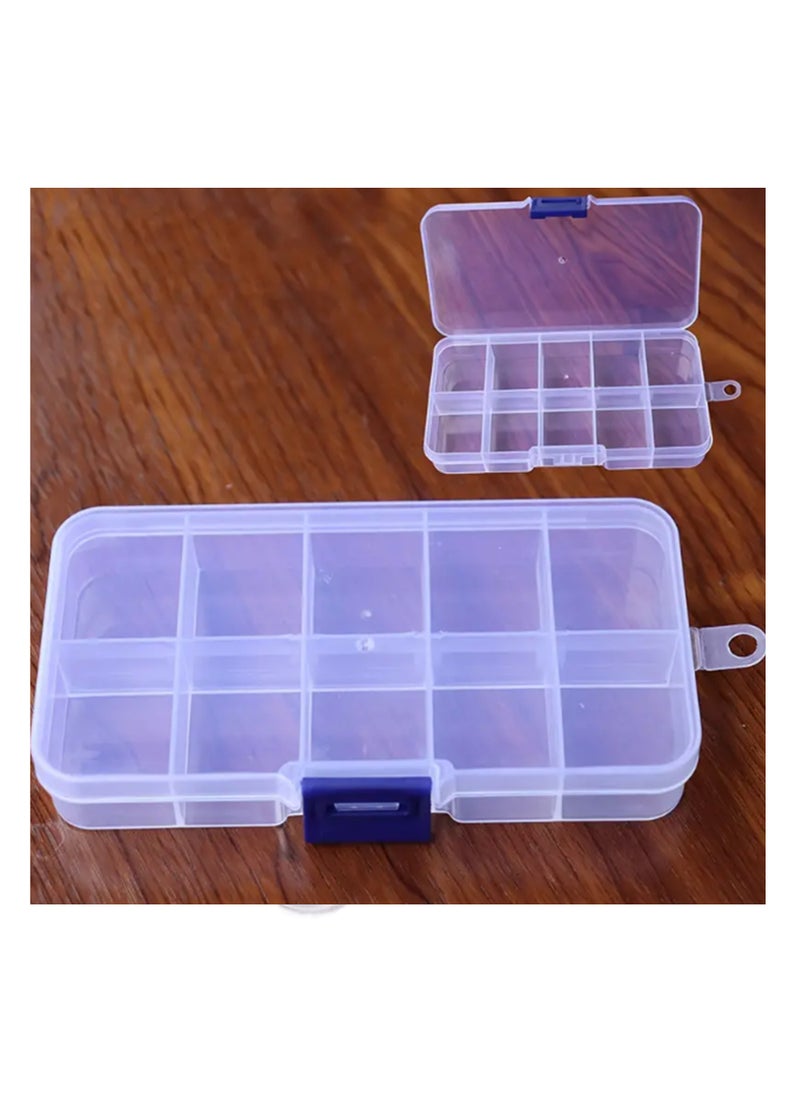 Generic 10-Grid Clear Plastic Storage Box - Ideal for Jewelry, Beads, Fishing Tackle, and Craft Supplies  - Image 5