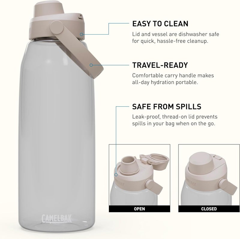 CamelBak Thrive Chug 50oz Water Bottle with Tritan Renew - Leak Proof Lid, Clear - Image 3
