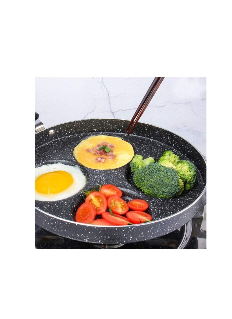 Non Stick Omelet 4-hole Fry Pan With Burger And Ham Pancake