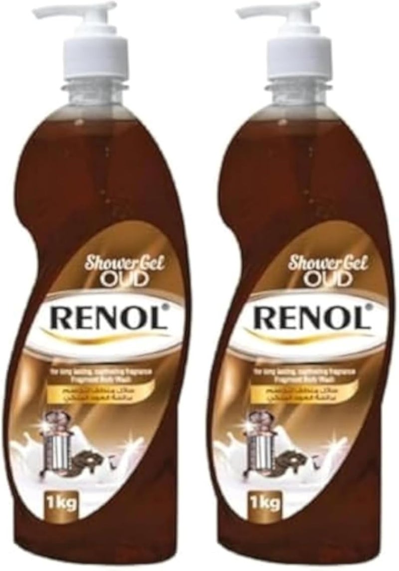 Renol shower gel 1kg royal oud (Pack of 2)