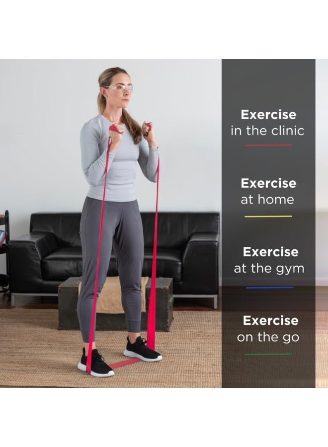 Resistance Band Set for Strength Training, Pilates & Physical Therapy - Color-Coded Elastic Bands - Image 4