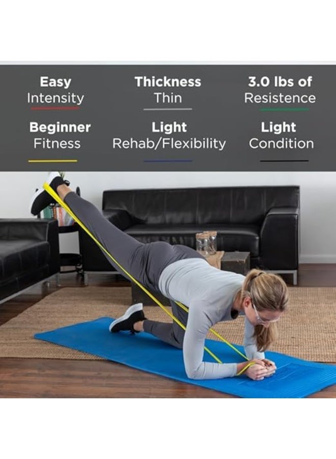 Resistance Band Set for Strength Training, Pilates & Physical Therapy - Color-Coded Elastic Bands - Image 3