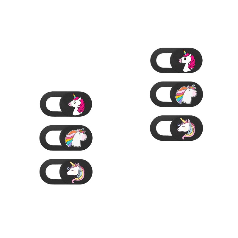 6 pcs Cartoon Webcam Cover Ultra Thin Web Camera Cover for Computer Laptop - Image 1