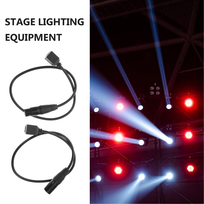 4 pcs Lighting Adapter Cable: 3 Core To Rj45 Male Female Stage Lighting Signal Extension Cord For Dj Light Show And Concert Supplies - Image 2