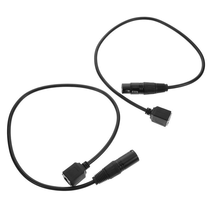 4 pcs Lighting Adapter Cable: 3 Core To Rj45 Male Female Stage Lighting Signal Extension Cord For Dj Light Show And Concert Supplies - Image 3