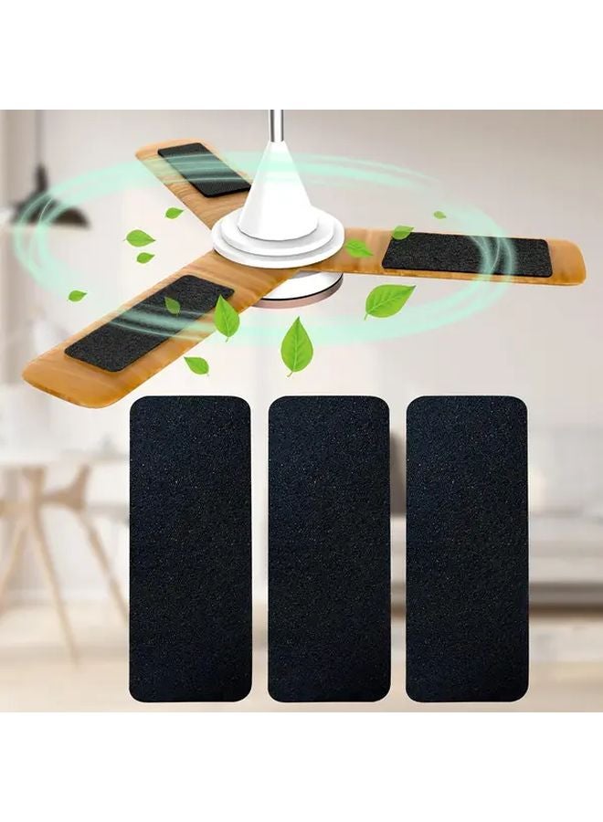 Black 3Pcs Activated Coconut Carbon Air Purifier Pads For Ceiling Fans - Image 2