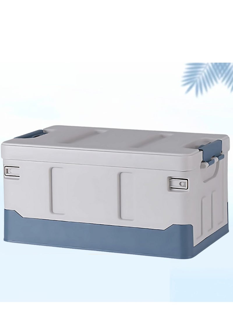 Manful Outdoor Camping Storage Box with Flat Lid 35L, Medium Capacity (Sky Blue & White)  - Image 1
