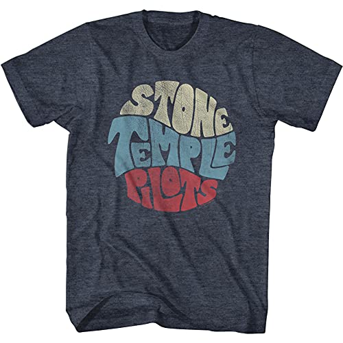 American Classics Stone Temple Pilots Rock Band Circle Logo Adult Short Sleeve T-Shirt Graphic Tee - Image 1