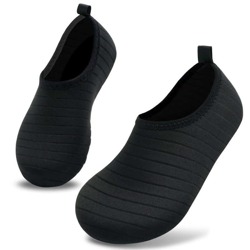 VIFUUR Kids Water Shoes Girls Boys Quick Dry Aqua Socks for Beach Swim Outdoor Sports M Black-34/35 - Image 2
