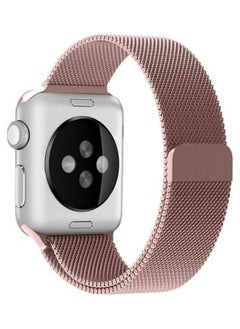 Milanese Loop Stainless Steel Replacement Band For Apple Watch Series 7/6/SE/5/4/3/2/1 38/40/41mm Rose Gold