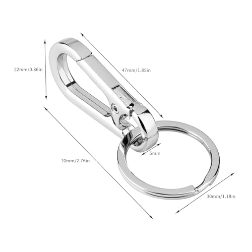 Zytiqt Key Ring, Metal Keychain Clip 4 Pack, Keychain Lanyard Snap Hook for Car Keys, Home and Office Keys, Durable Zinc Alloy Key Holder - Image 2